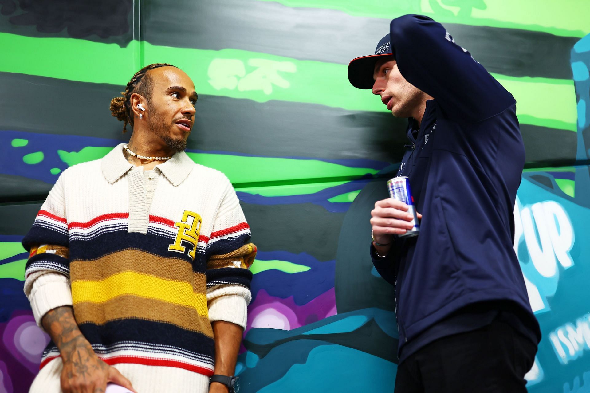 Max Verstappen and Lewis Hamilton ahead of the 2023 Las Vegas Grand Prix - Source: Getty